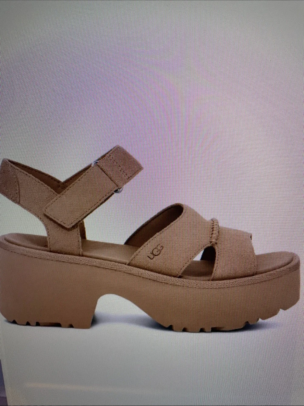 NWT UGG Women’s Tan Platform Sandal with Ankle Strap